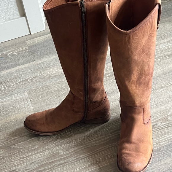 FRYE Bronze Leather Boots - Picture 3 of 4